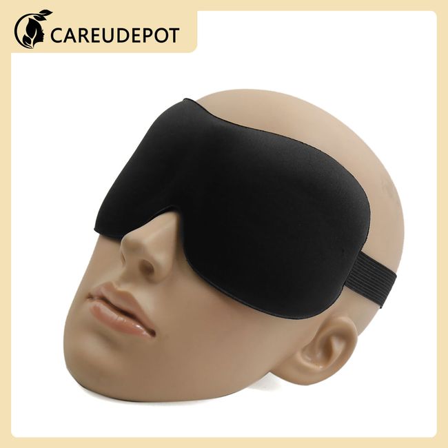 1Pcs Travel Padded 3D Eye Shade Cover Sleep Rest Relax Sleeping Blindfold Black