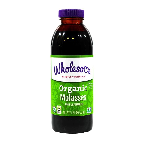 Wholesome Organic Molasses Unsulphured 16 Fl OZ (Pack of 2)