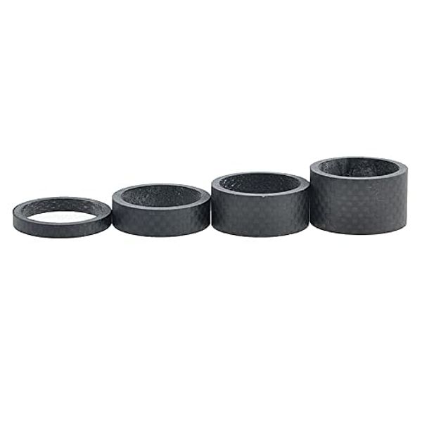 Ruifu 1 1/8" 5mm 10mm 15mm 20mm Carbon Fiber Washer Bicycle Headset Stem Spacer Kit (Matte)