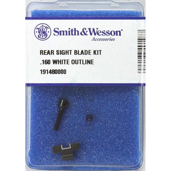 Smith & Wesson K, L, N Frame Rear Sight Blade Kit .160" White Outline, 191480000