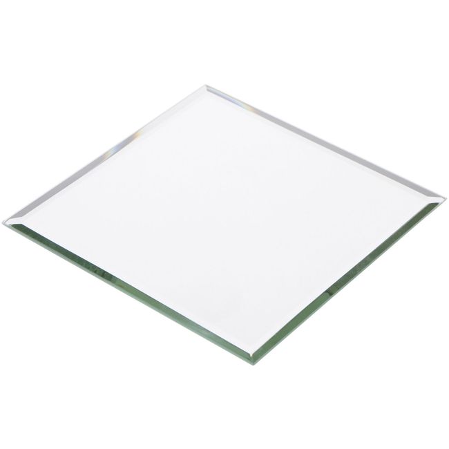 Plymor Square 3mm Beveled Glass Mirror, 5 inch x 5 inch (Pack of 2)