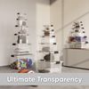 Superio Clear Storage Bins with Lids, 6 Pack- Plastic Storage Boxes - 22.7 Quart