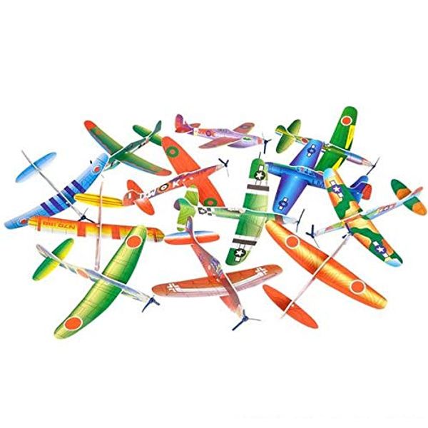 Rhode Island Novelty 8 Inch Flying Glider Plane Set of 12