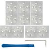 2Pcs Transparent D-Pad Button Metal Dome Conductive Film Sticker for Xbox One Controller Replacement