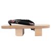 Kyoetsu Men's Geta Clogs, Double Teeth, Patterned Thong, Paulownia Stand, natural 9