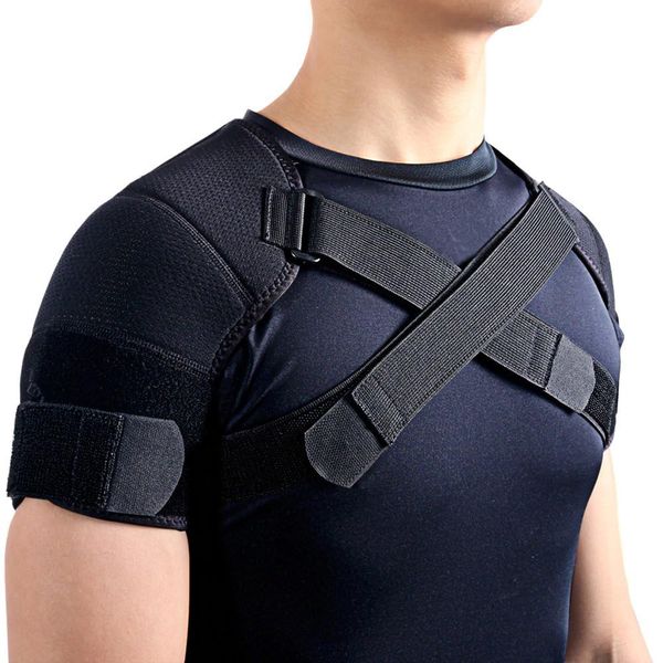 Kuangmi Sport Double Shoulder Support Adjustable Black 1 Piece (Large)
