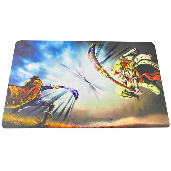 TCG Playmat (61 x 35 cm) Spielmatte für das Yu Gi Oh Kartenspiel | Gold Roger v Edward Newgate (Without Field Zones)