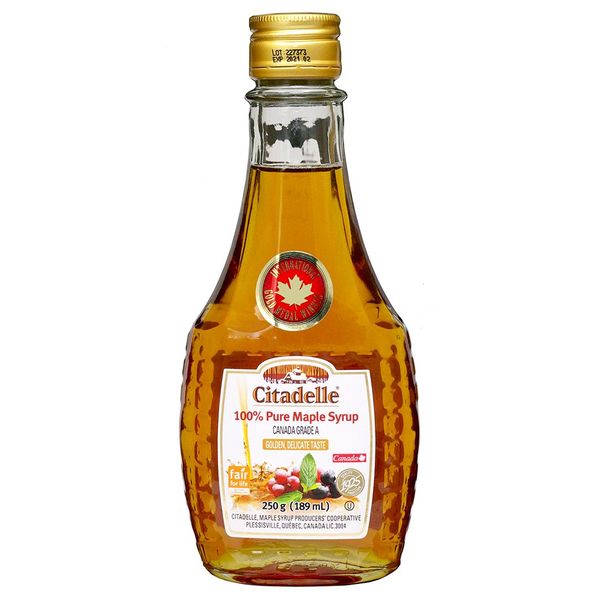 Citadel Pure Maple Syrup, Golden Delicate Taste, 8.8 oz (250 g)