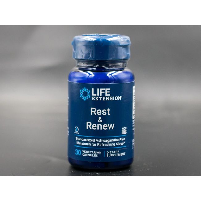 Life Extension Rest & Renew Sleep Support Shoden Ashwagandha Melatonin IR/XR