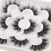 JIMIRE Flare Mink Lashes Fluffy False Lashes Pack Fluttery 10D Multi-dimensional Volume False Eyelashes 5 Pairs