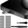 8PCS iPhone Speaker Dust Cover Compatible with 16 Pro/ Black Titanium 