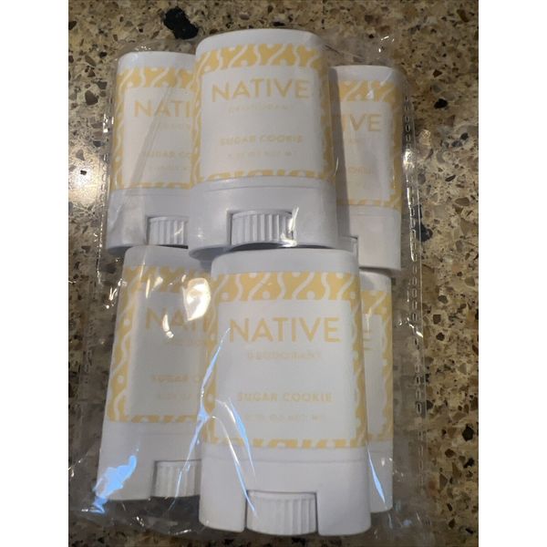 Native Sugar Cookie Scent Mini Deodorant .35oz Travel Size (Lot of  6) Holiday