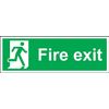 Fire exit safety sign -1.2mm rigid plastic 300mm x 100mm