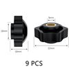 9 PCS Hex Clamping Nuts Knob,Star Shape Handle Nuts (M8)