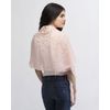 Basic Sense Small Dragonfly Silver Foil Print Scarf, Peach Pink