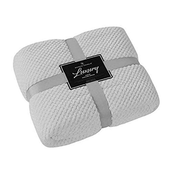 Throw/Blanket 130X170 Soft Warm New (Waffle Grey, Small)