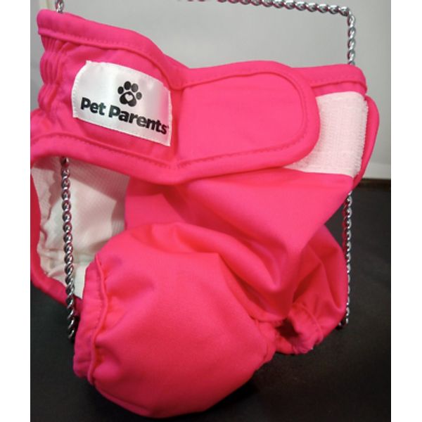 Pet Parents Reusable Washable Dog Diapers Female Size M Hot Pink New