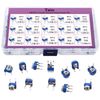 Taiss 15 Values 100-2M Ohm Variable Resistor Potentiometer 6mm Potentiometer Assortment Kit with Transparent Plastic Box