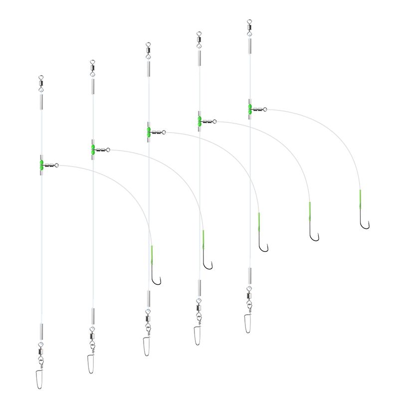 Luroad 5 Pieces Sea Fishing Hooks Flapper Rigs for Sea Fishing Beach ...