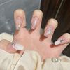 24 Shiny Aurora Stripe Fake Nails - Perfect For Fantasy Girls