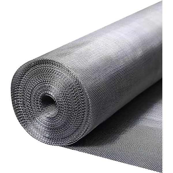 304 Stainless Steel Mesh Window Screen Roll 47" X 200" with Stab Resistant Glove