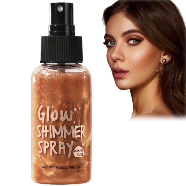 Body Shimmer Oil,Shimmer Body Glow,Waterproof Body Highlighter,Glitter Body Oil,Body Luminizer Liquid Highlighter,Shimmer Moisturiser,Body Bronzer Shimmer Oil,Non-Sticky Face and Body Glow Shimmer(04)