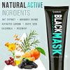 SUNATORIA Activated Charcoal Peel Off Mask for Blackhead Removal All Skin Types - Deep Cleansing Black Face Mask with Brush