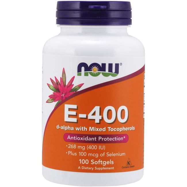 NOW Vitamin E-400IU Mixed Tocopherols* 100 Softgels