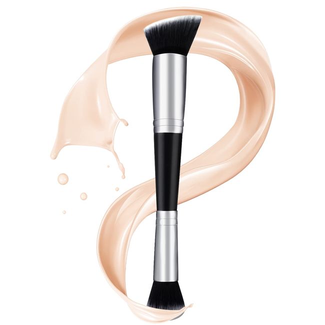 Ouligay Double Ended Makeup Brushes Foundation Makeup Brush Concealer Brush Contour Brush Kabuki Foundation Brush for Blending Liquid Sculpting Highlight Buffing Contouring Cream Cosmetics