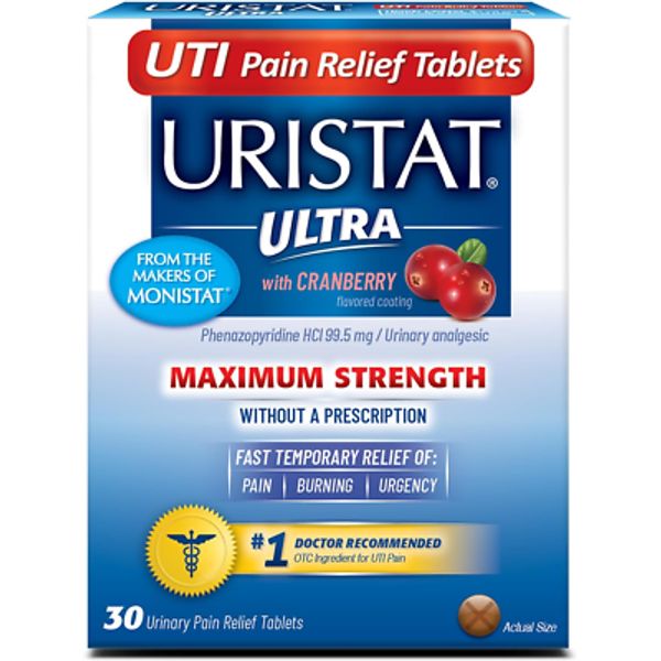 Uristat Ultra UTI Pain Relief Tablets, Fast Urinary Tract Infection Relief of Ur