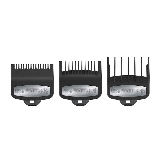 [WAHL Certified and Domestic Authentic Product, For Business and People Only] WAHL (Wall) Premium Cutting Guide, 3 pcs. - Clipper Guide Combs (Premium Cutting Guide, 3 Pieces) - Clipper Guide / Attachment Comb