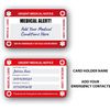 Your Medical Condition Card with Writable Panel and Patterned Lanyard, Emergency Contact Card