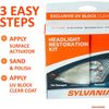 Sylvania Headlight Restoration Kit Renew Clarity Shine Easy 3 Step Process