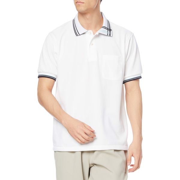 Tombow CR106 KIRAKU Polo Shirt, 01 white, L