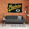 Green Bay Packers Script Logo Premium Flag