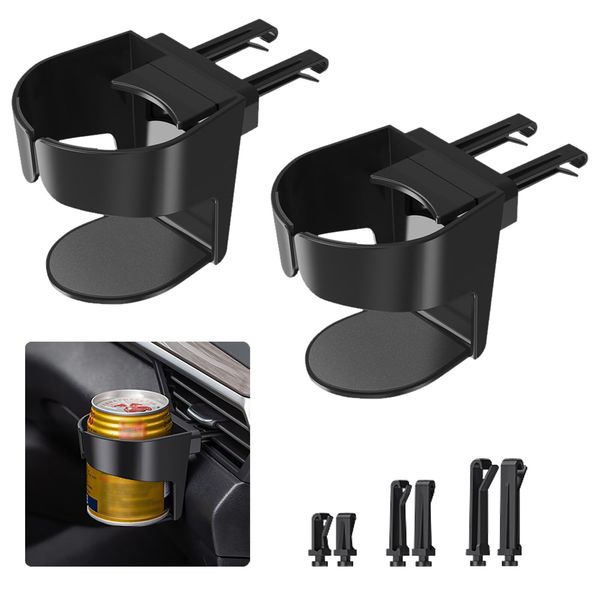 Car Cup Holder, 2PCS Universal Car Drink Holders, Adjustable Car Air Conditioner Vent Cup Holder for Cars, Drink Stand Easy to Install Suitable for Most Cars Water Bottle Cup Holder