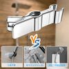 Shower Hook, Easy Installation, Slide Bar, Adjustable Height, Rubber Protective Sleeves, Silver