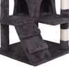 55" Cat Tree Cat Scratching Condo Kitten Tower Playhouse W/ Cave & Ladders