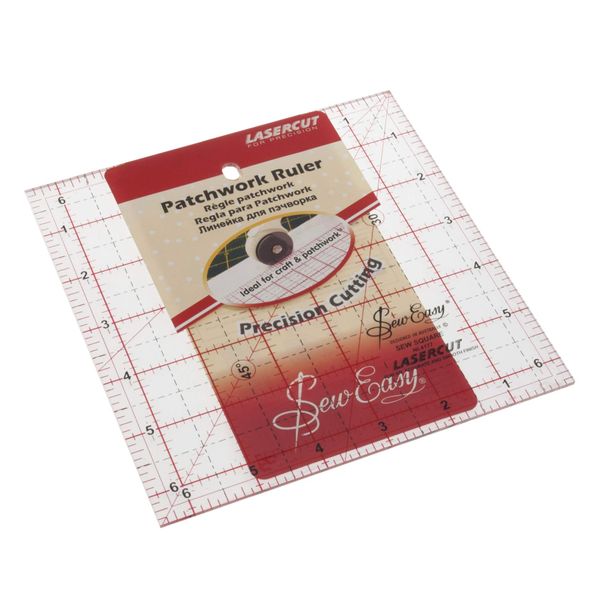 Quilting Ruler Square 6-1/2 X 6-1/2 Inch