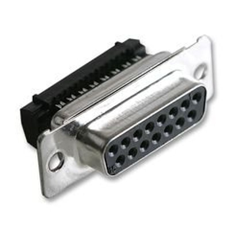 D Sub Connector, Tin & Dimple, 15 Contacts, Receptacle, DA, Metal D Sub ...