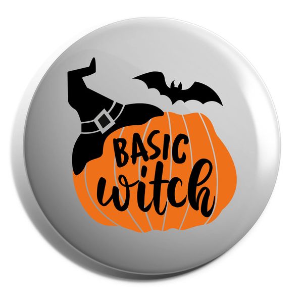 Hippowarehouse Basic witch halloween Badge Various Sizes 38mm 50mm 75mm
