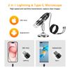 WADEO Upgraded Handheld Microscope Camera 1440P HD, USB Microscope 50-1600X, Digital Microscope with 8 LED Light & Stand, Compatible with iOS/Android