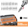38 Pieces Socket Tools Set, Metric 1/4” Drive, Reversible Ratchet Set Tools Box, hex Socket/Phillips/Slot bits 1/4 inch, Screwdriver Bit Sets