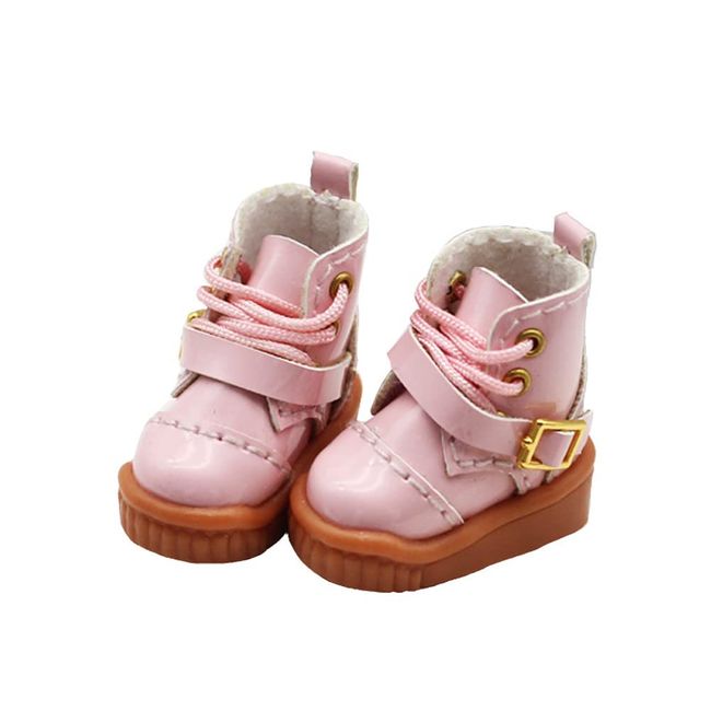 rakulifey Obitsu 11 Shoes Boots OB11 Shoes Obitsu Doll 4.3 inches (11 cm) Supplies, 5 Colors, Birthday Gift (Pink)