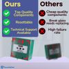 SecureMyDoor - Resettable Call Point Emergency Exit Door Lock Release Switch - Surface Mount with LED Status Indicator | Green Plastic