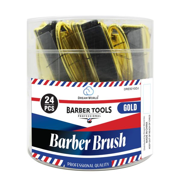 Dream World Barber Brush Gold 24 Pcs Jar
