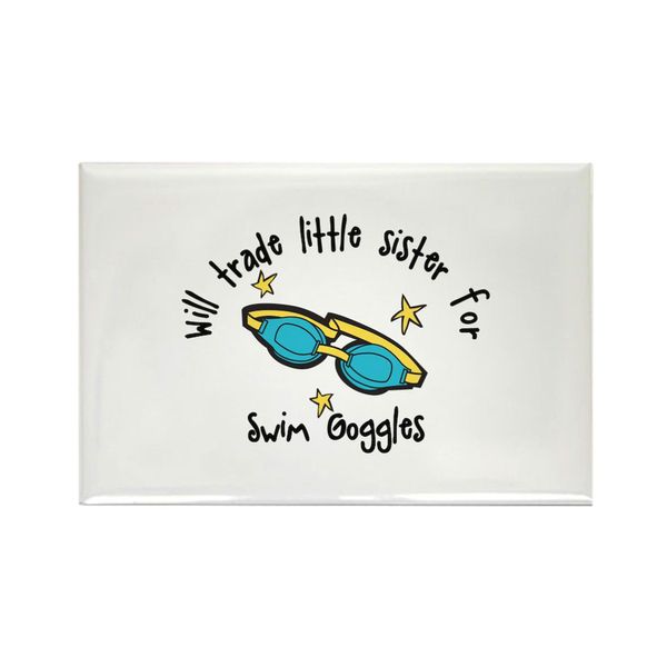 CafePress Swim Goggles Magnets Rectangle Magnet, 3"x2" Refrigerator Magnet