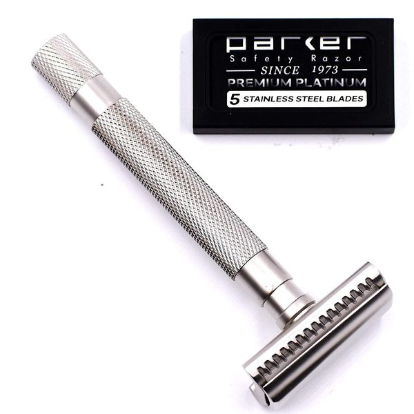 Parker Sicherheitsrasierer Satin-Chrom Halb-Slant