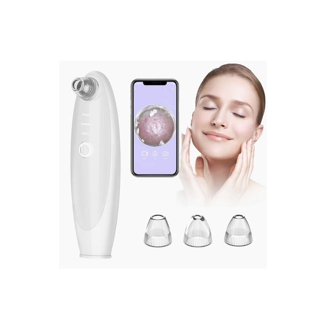 Pore Vacuum Blackhead remover with camera,LeveTop visible facial pimple...