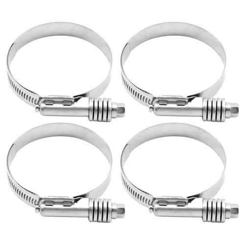 DUZFOREI 4 Pack Adjustable Worm Hose Clamp, 304 Stainless Steel Worm Gear Hose Clamps, Heavy Duty 45-67 Mm Worm Gear Drive Hose Clamps for Plumbing, Water Pipe